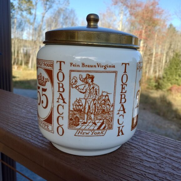 Vintage Royal Goedewaagen Gouda Holland Tobacco Jar with Lid - Picture 1 of 11